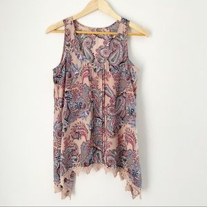 Bohemian Top w Lace Detail Sz Medium